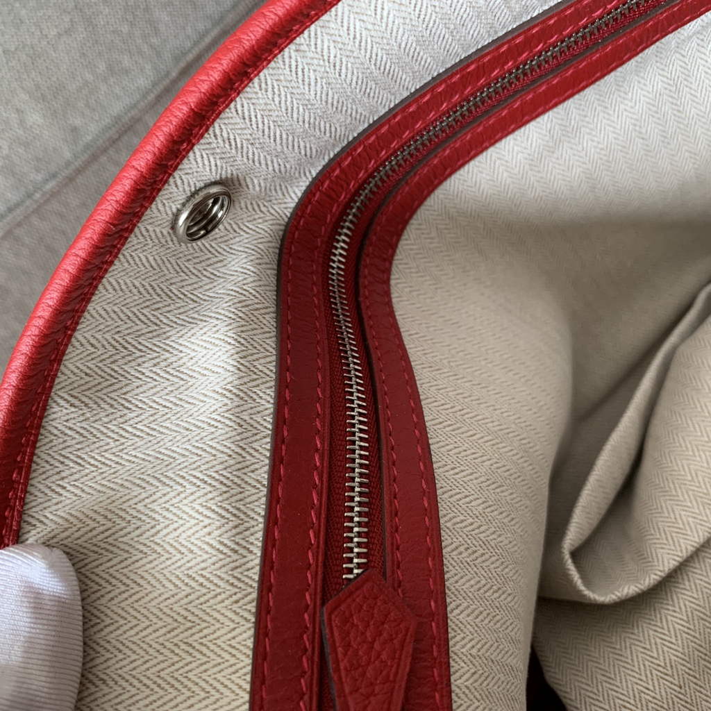 Hermes Garden Party 36 bag Red Togo leather