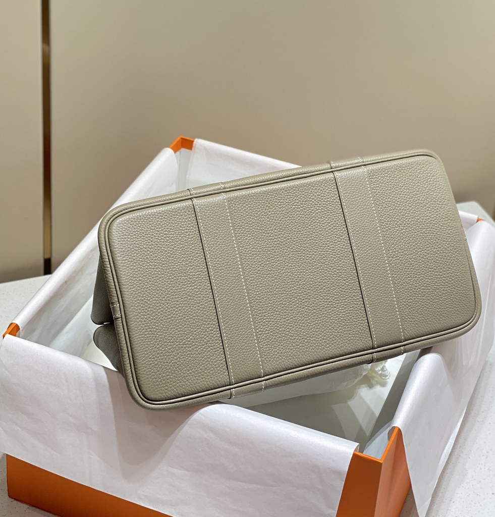Hermes Garden Party 36 bag Light Gray Togo leather