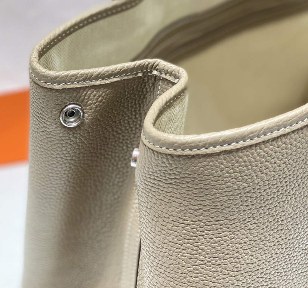 Hermes Garden Party 36 bag Light Gray Togo leather