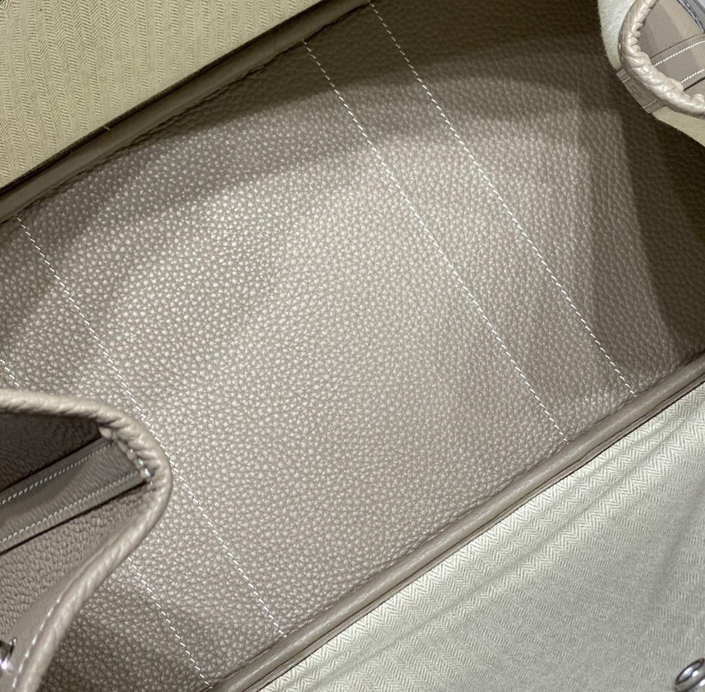 Hermes Garden Party 36 bag Light Gray Togo leather