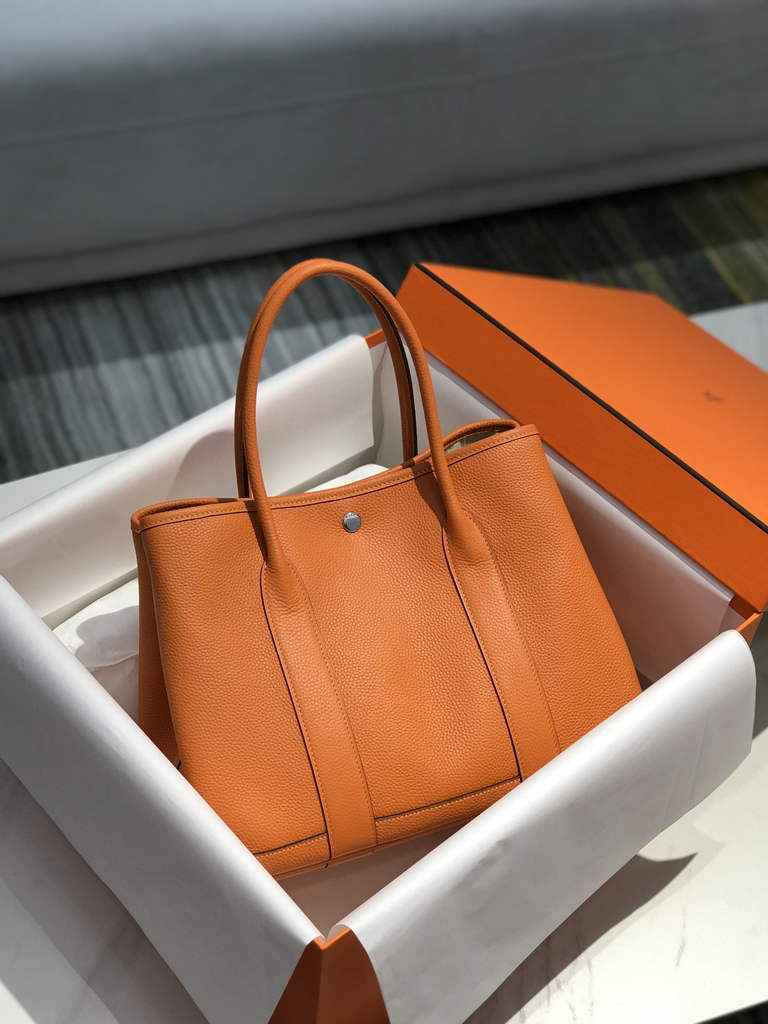 Hermes Garden Party 36 bag Orange Togo leather
