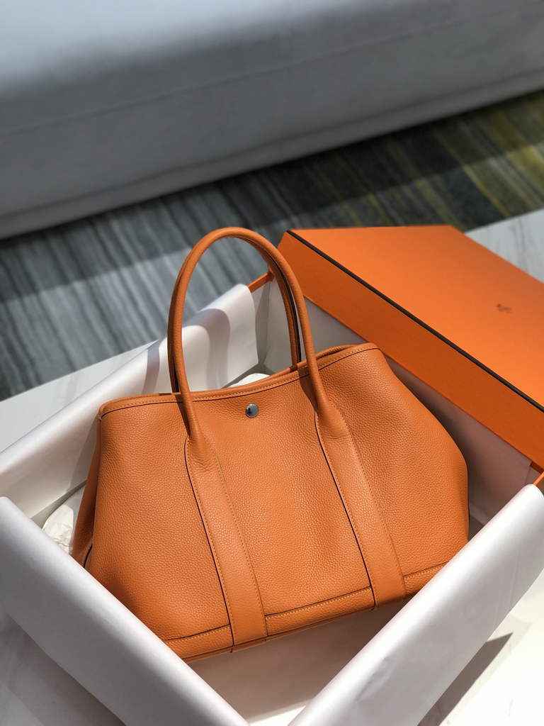 Hermes Garden Party 36 bag Orange Togo leather