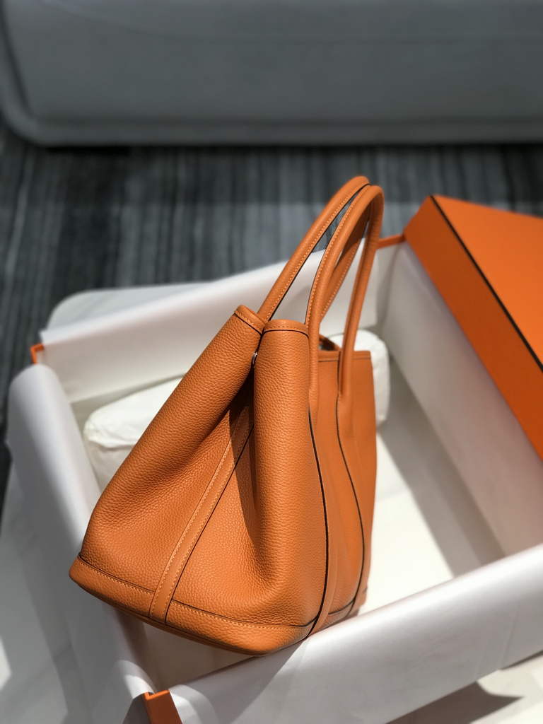 Hermes Garden Party 36 bag Orange Togo leather
