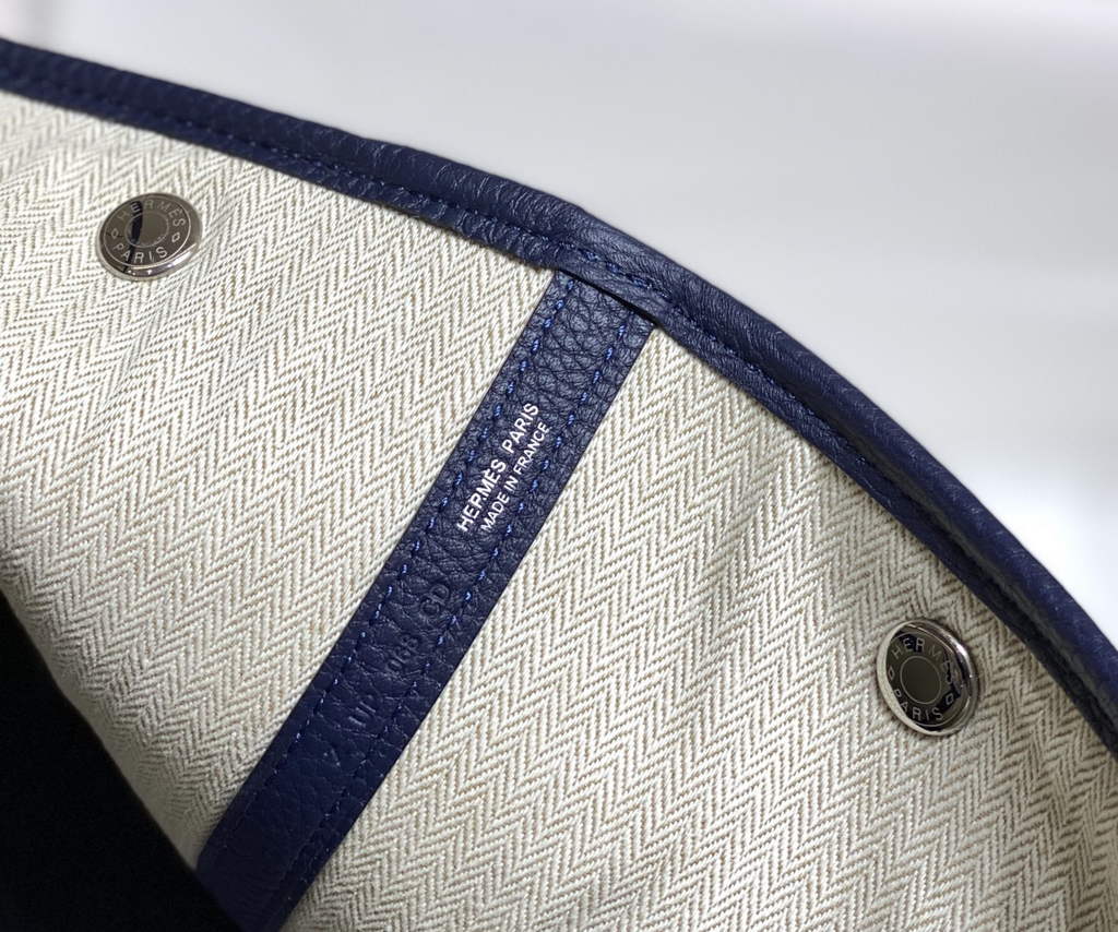 Hermes Garden Party 36 bag Navy Blue Togo leather
