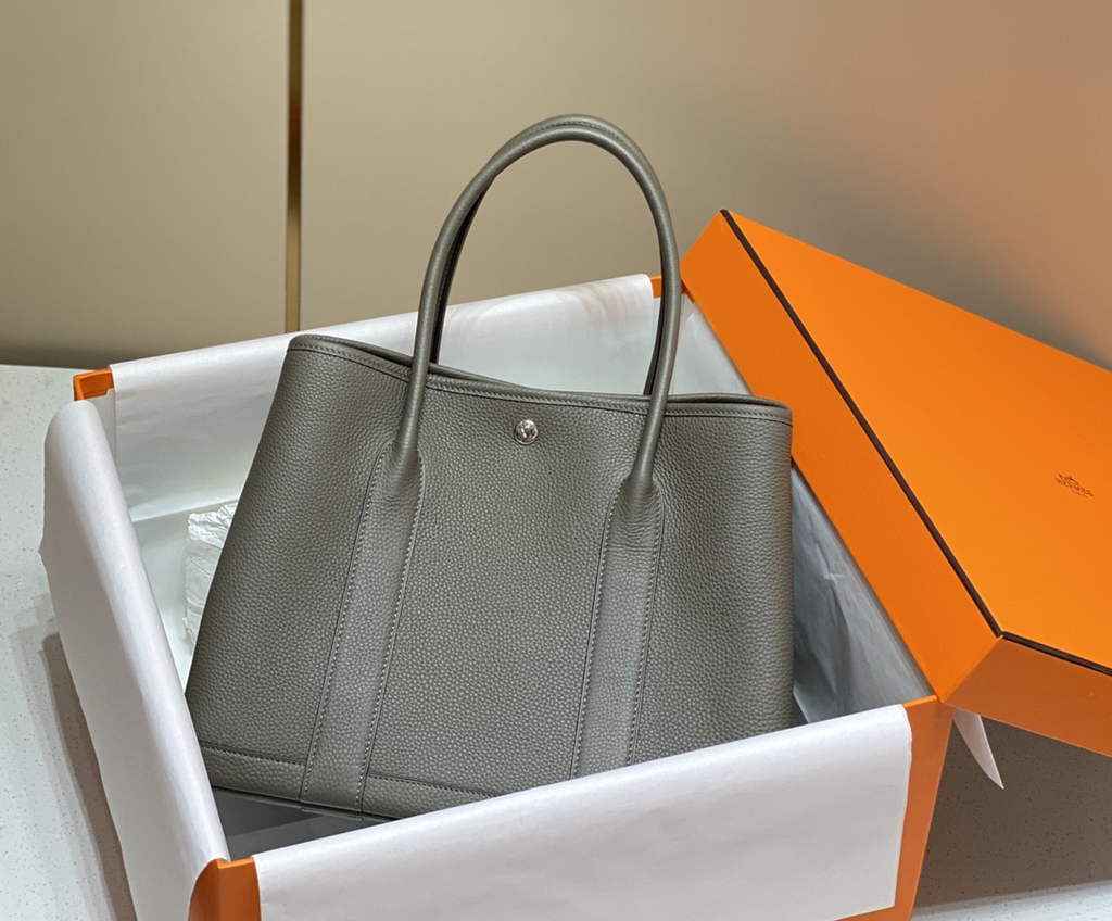 Hermes Garden Party 36 bag Dark Gray Togo leather