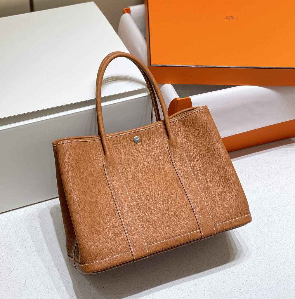 Hermes Garden Party 36 bag Light Brown Togo leather