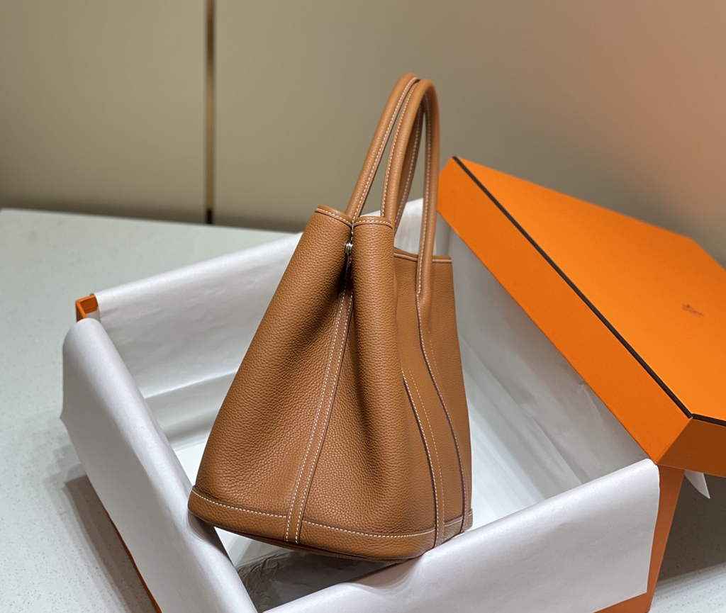 Hermes Garden Party 36 bag Light Brown Togo leather