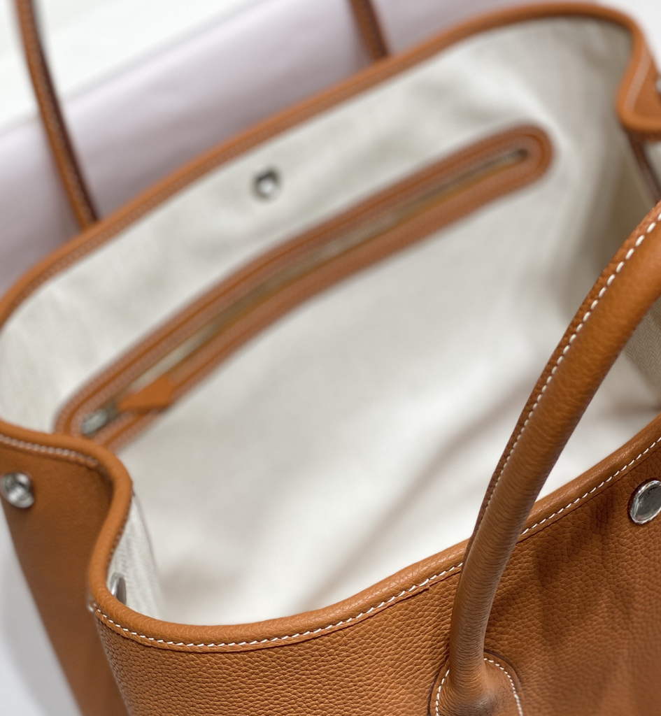 Hermes Garden Party 36 bag Light Brown Togo leather
