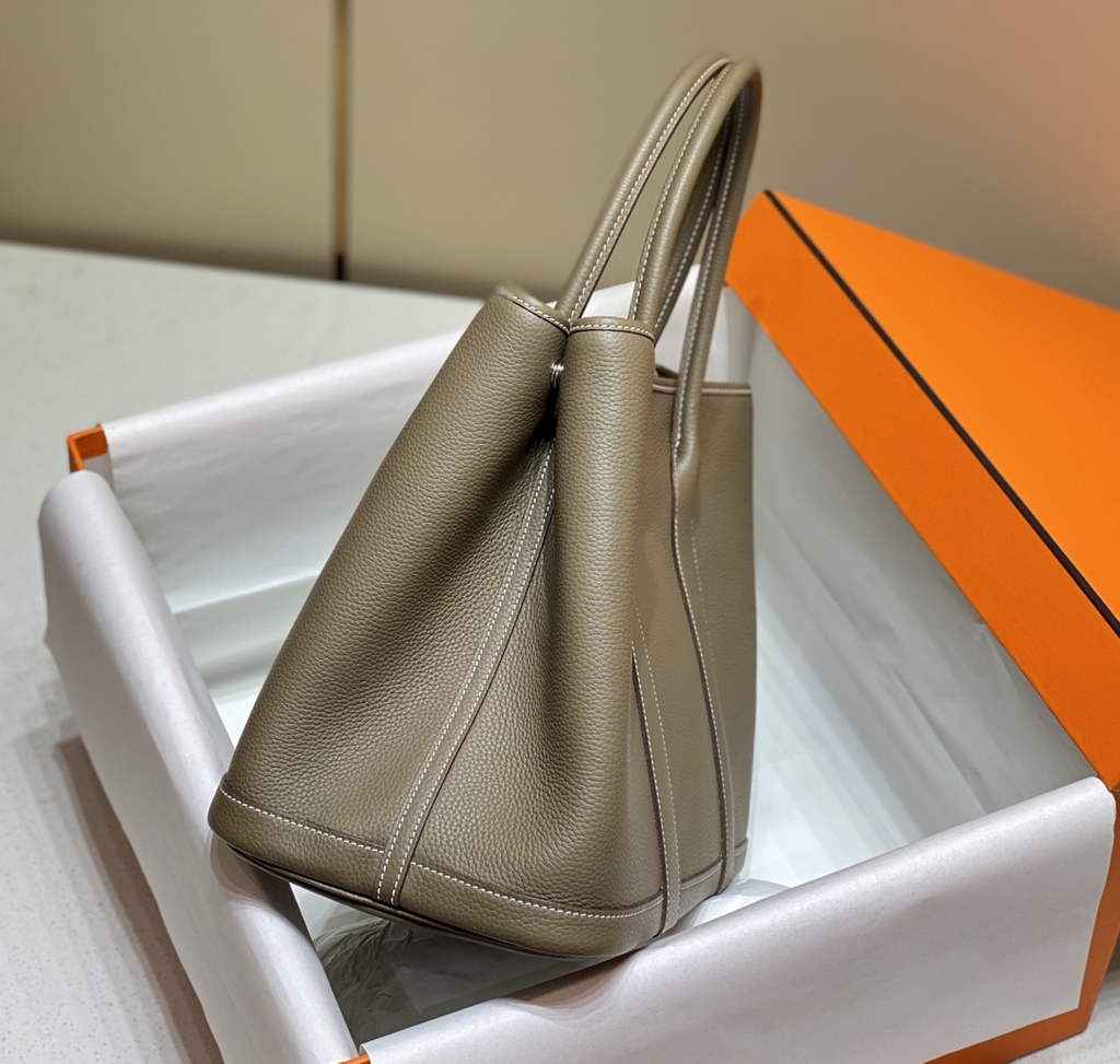 Hermes Garden Party 36 bag Gray Togo leather