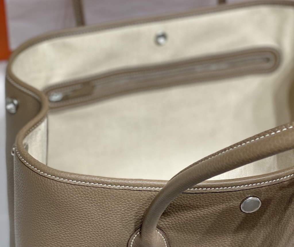 Hermes Garden Party 36 bag Gray Togo leather