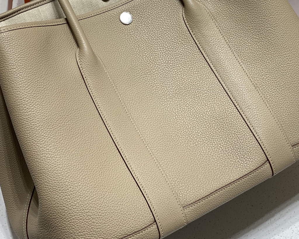 Hermes Garden Party 36 bag Light Gray Togo leather