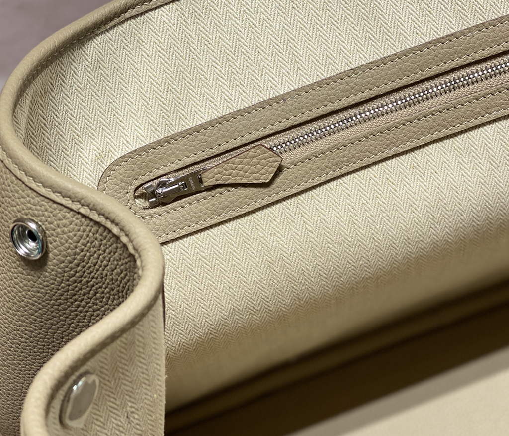 Hermes Garden Party 36 bag Light Gray Togo leather