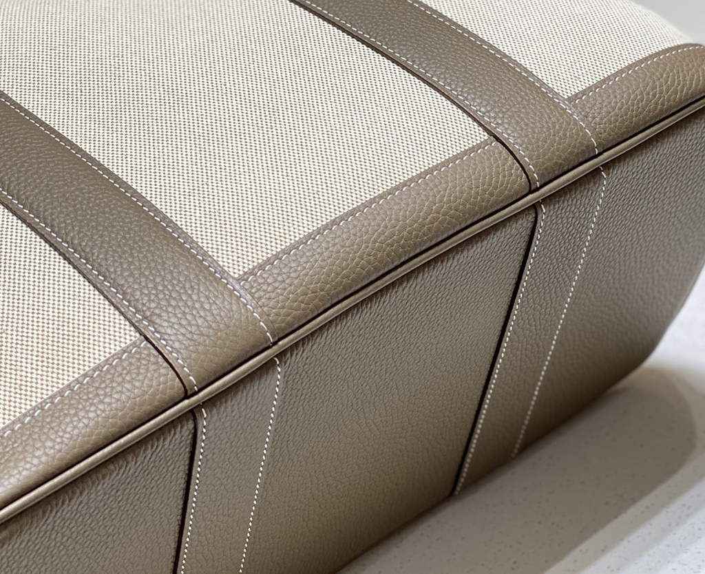 Hermes Garden Party 36 bag H066781 Canvas Togo leather Gray