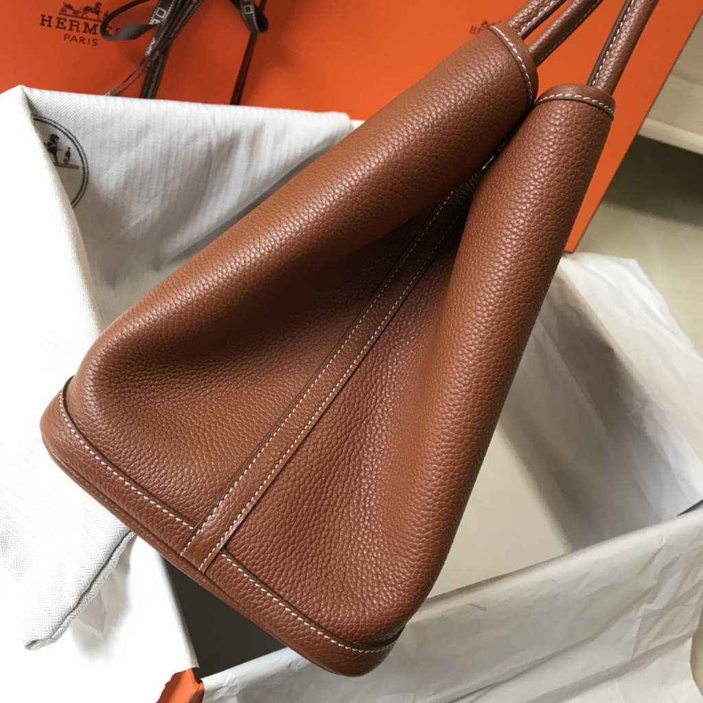 Hermes Garden Party 36 bag Dark Brown Togo leather