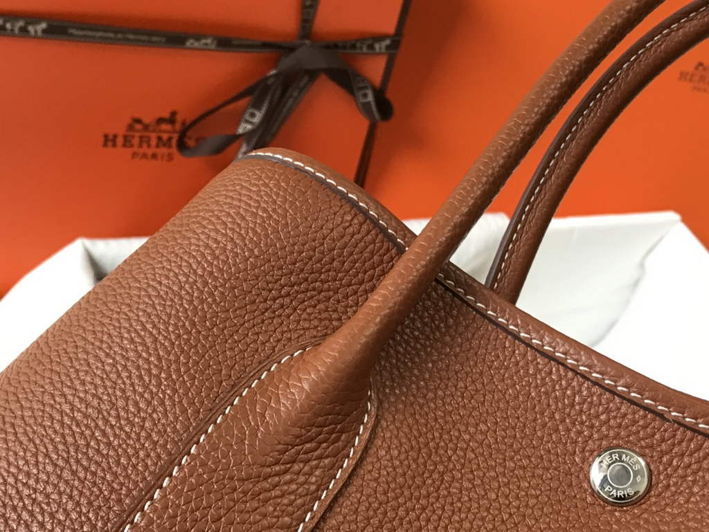 Hermes Garden Party 36 bag Dark Brown Togo leather