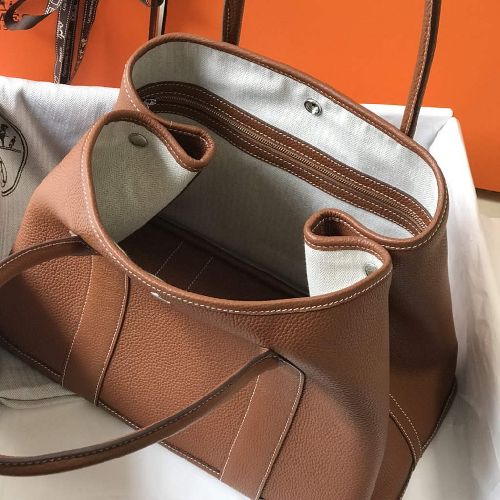 Hermes Garden Party 36 bag Dark Brown Togo leather