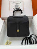 Hermes Halzan 25 Bag Black Togo Leather Gold H082160