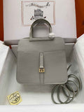 Hermes Halzan 25 Bag Gray Togo Leather Gold H082175