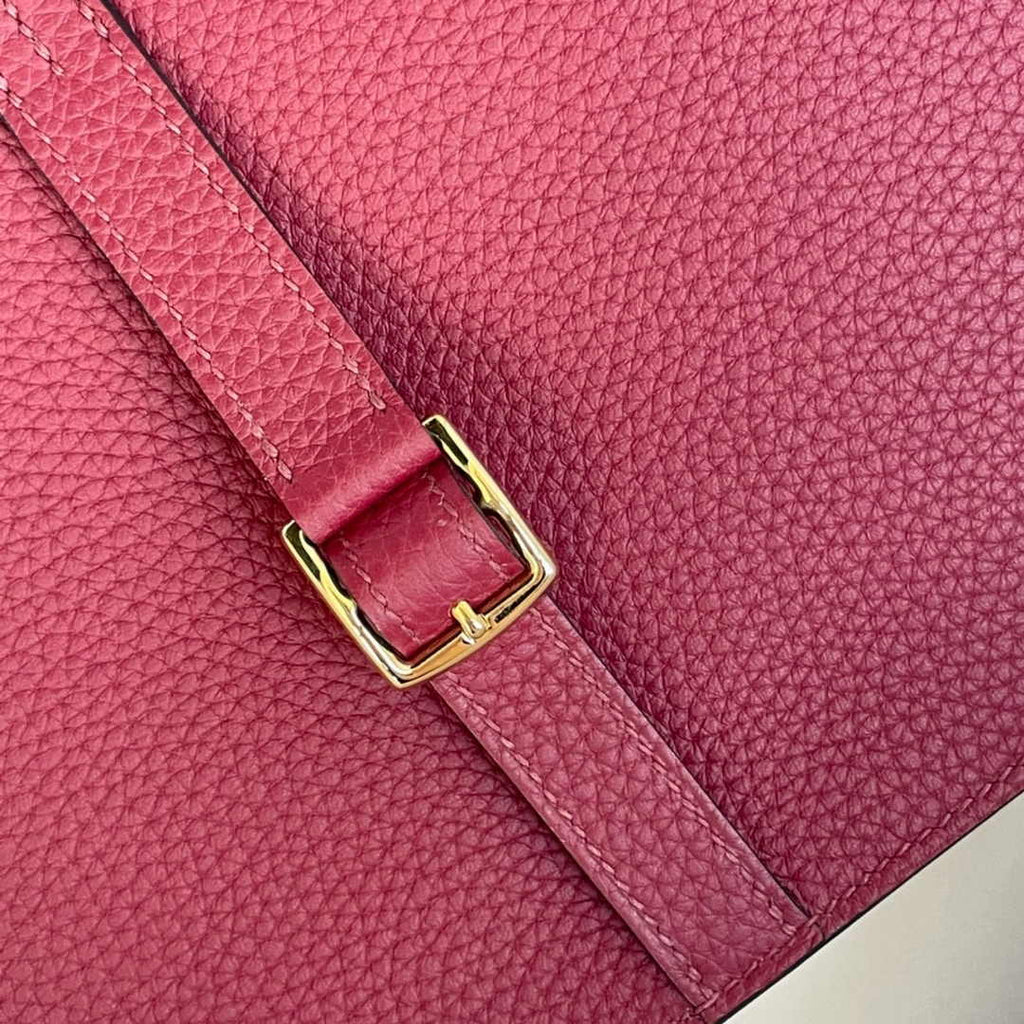Hermes Halzan 25 Bag Purple Togo Leather Gold H082178