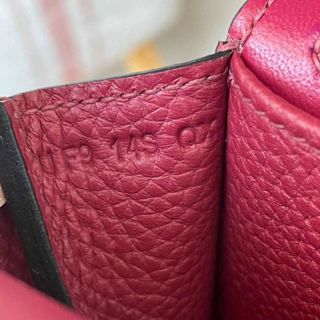 Hermes Halzan 25 Bag Purple Togo Leather Gold H082178
