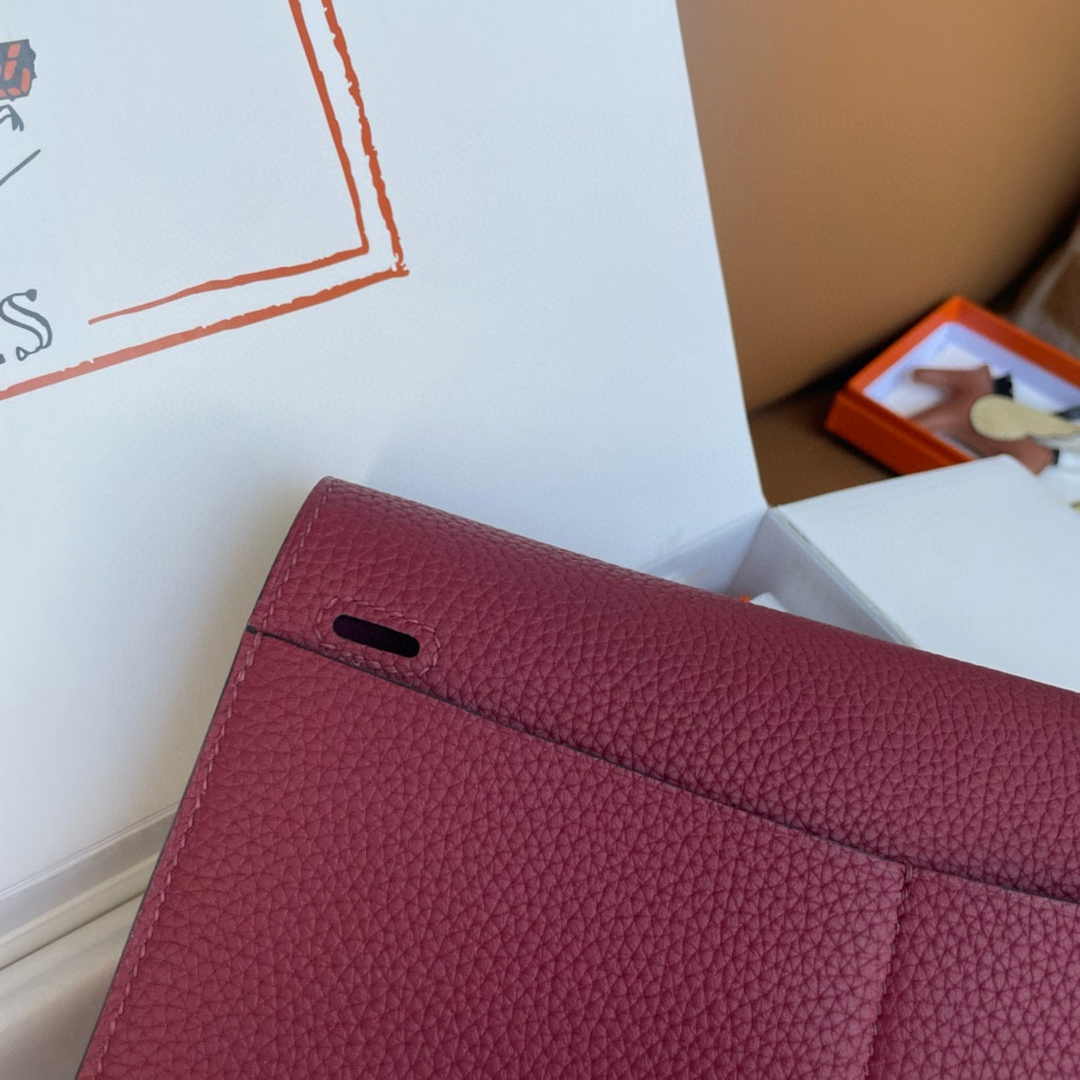 Hermes Halzan 25 Bag Purple Togo Leather Gold H082178