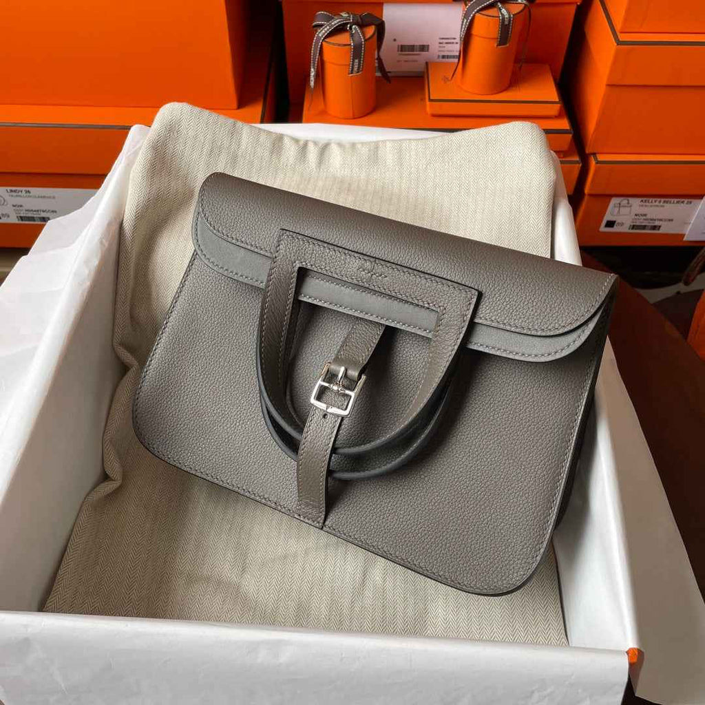 Hermes Halzan 25 Bag Togo Leather Gold H082180