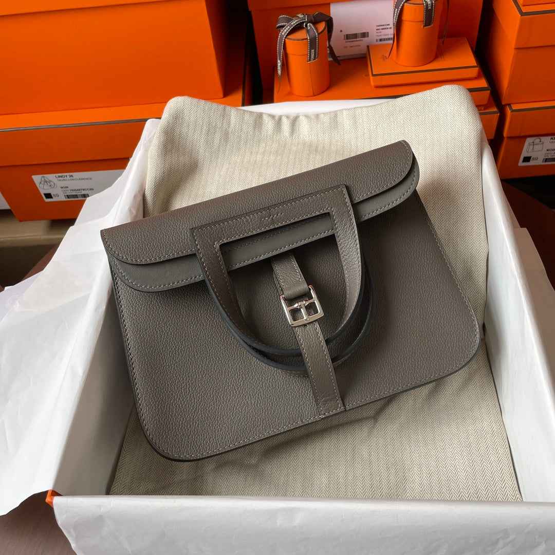 Hermes Halzan 25 Bag Togo Leather Gold H082180