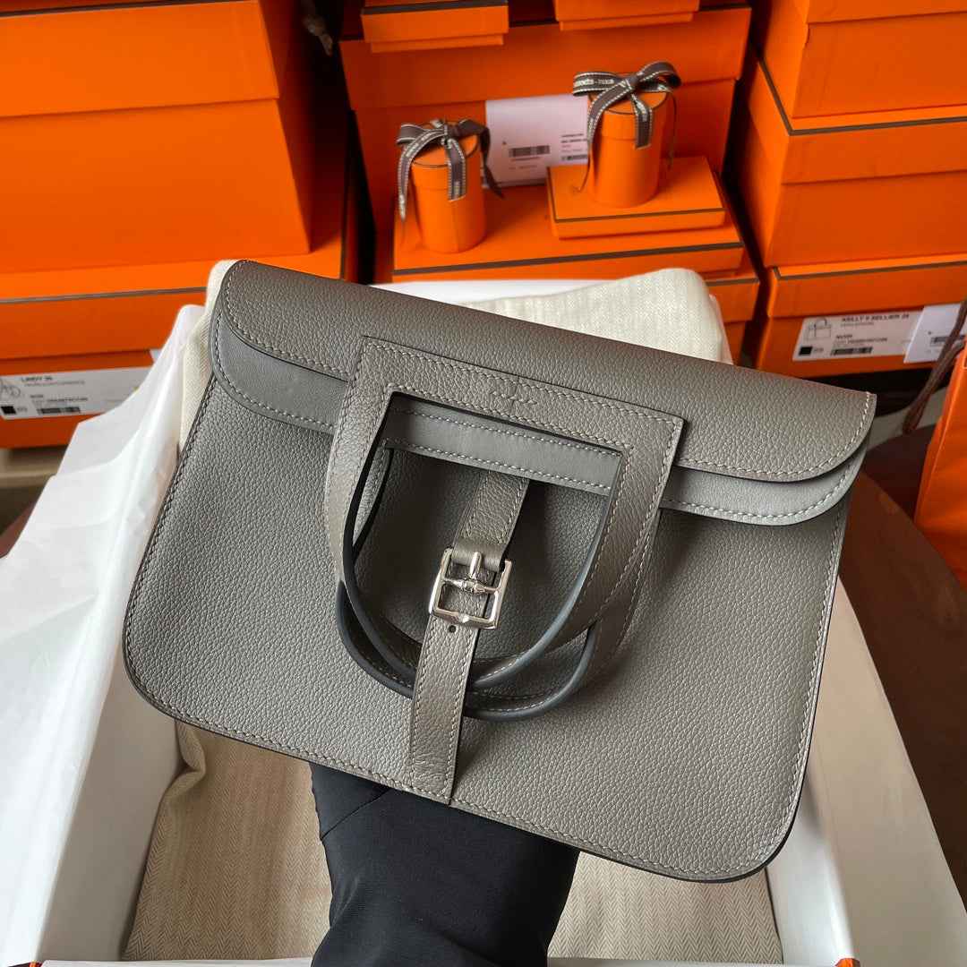 Hermes Halzan 25 Bag Togo Leather Gold H082180