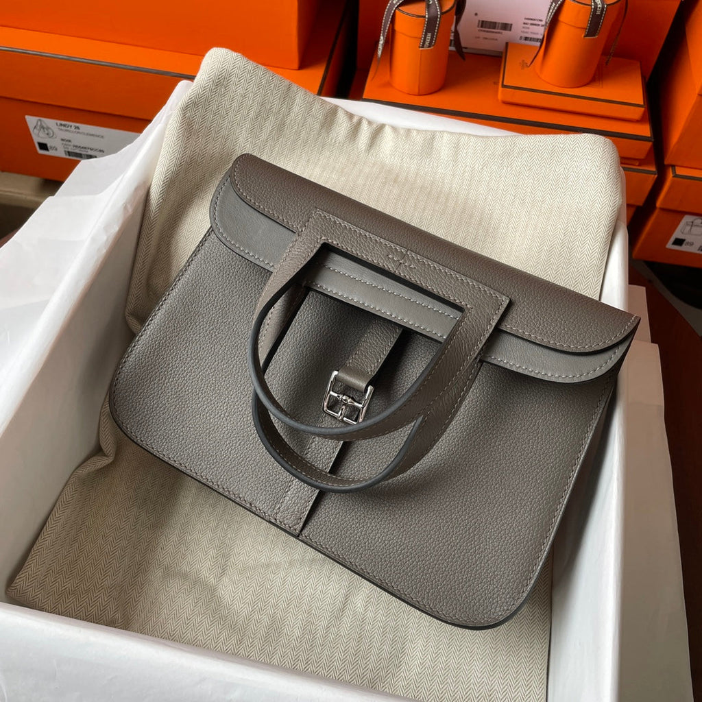 Hermes Halzan 25 Bag Togo Leather Gold H082180