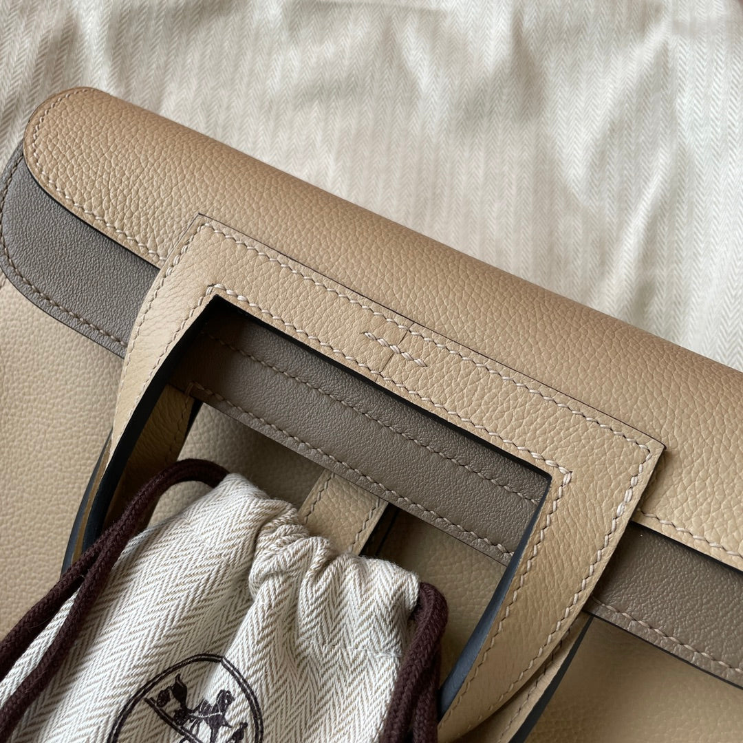 Hermes Halzan 25 Bag Togo Leather Gold H082181