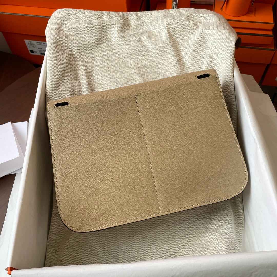 Hermes Halzan 25 Bag Togo Leather Gold H082181