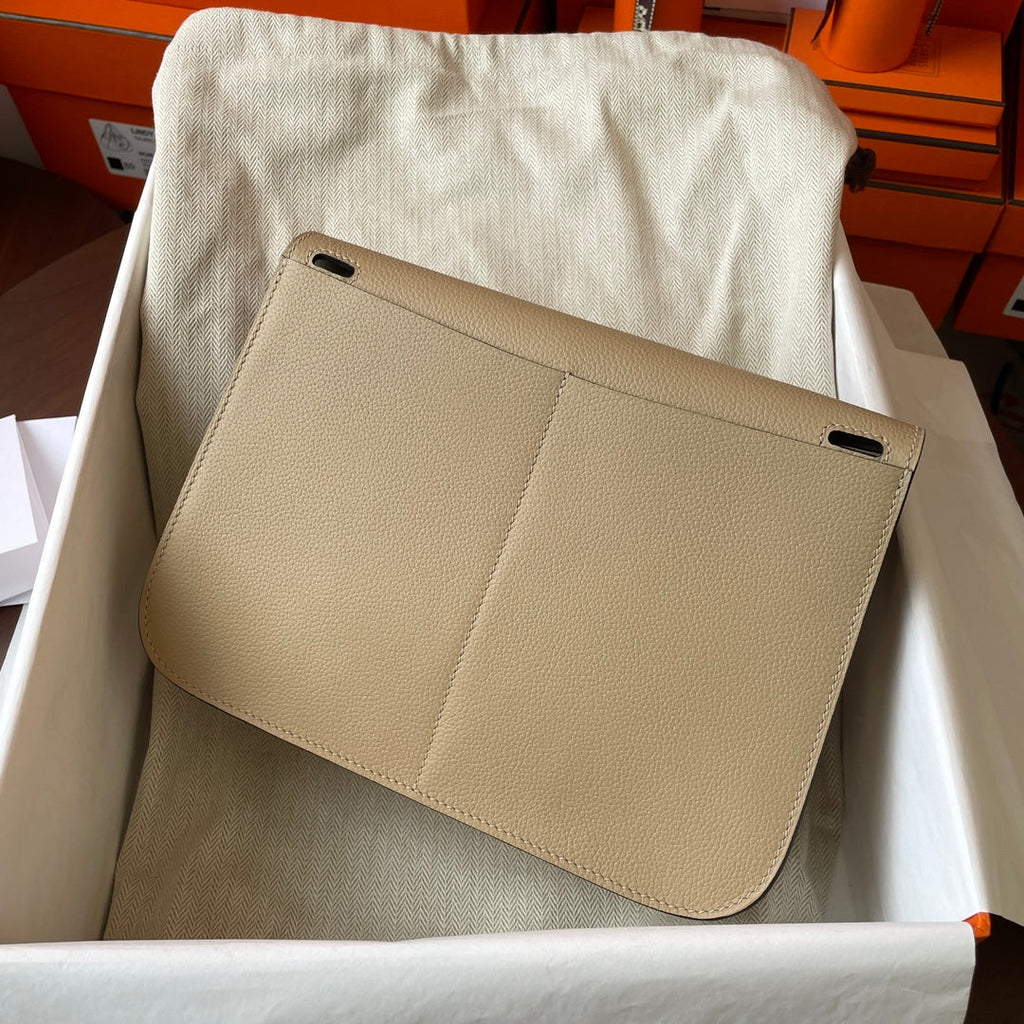 Hermes Halzan 25 Bag Togo Leather Gold H082181