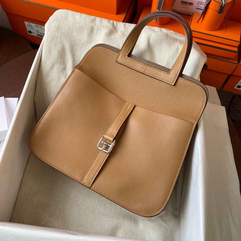 Hermes Halzan 25 Bag Togo Leather Gold H082182