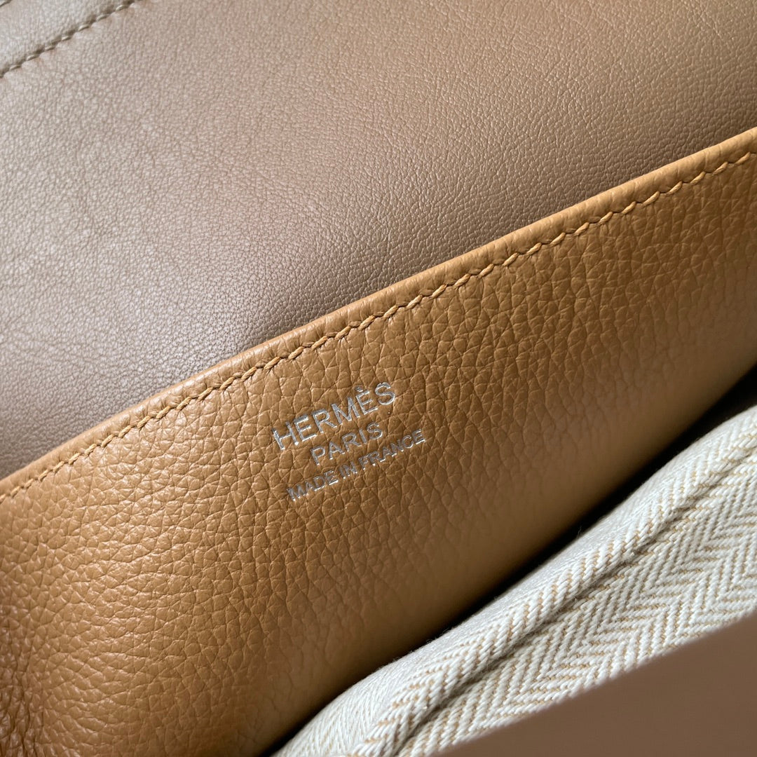 Hermes Halzan 25 Bag Togo Leather Gold H082182
