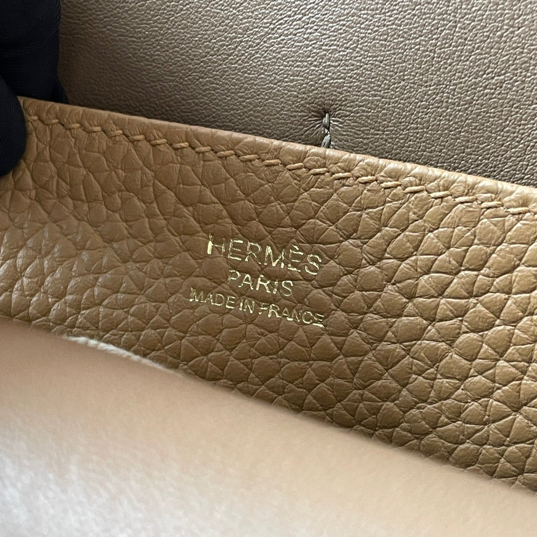 Hermes Halzan 25 Bag Togo Leather Gold H082185