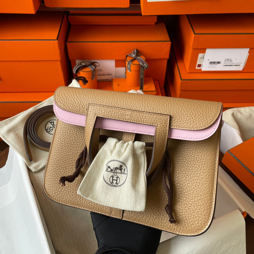 Hermes Halzan 25 Bag Togo Leather Gold H082186