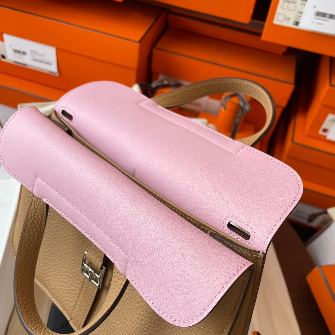 Hermes Halzan 25 Bag Togo Leather Gold H082186