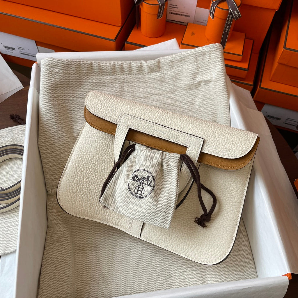 Hermes Halzan 25 Bag Togo Leather Gold H082187