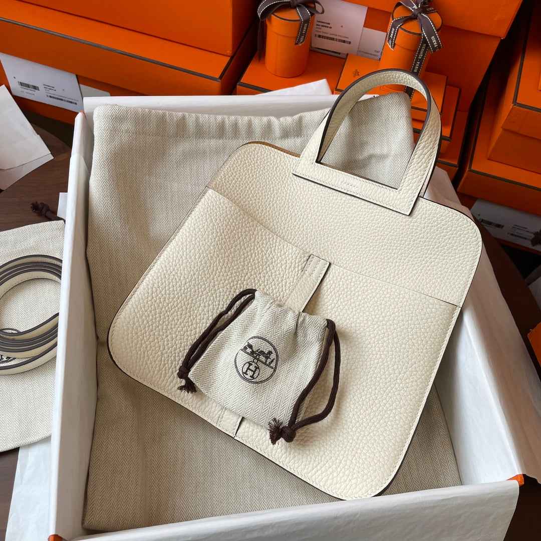 Hermes Halzan 25 Bag Togo Leather Gold H082187