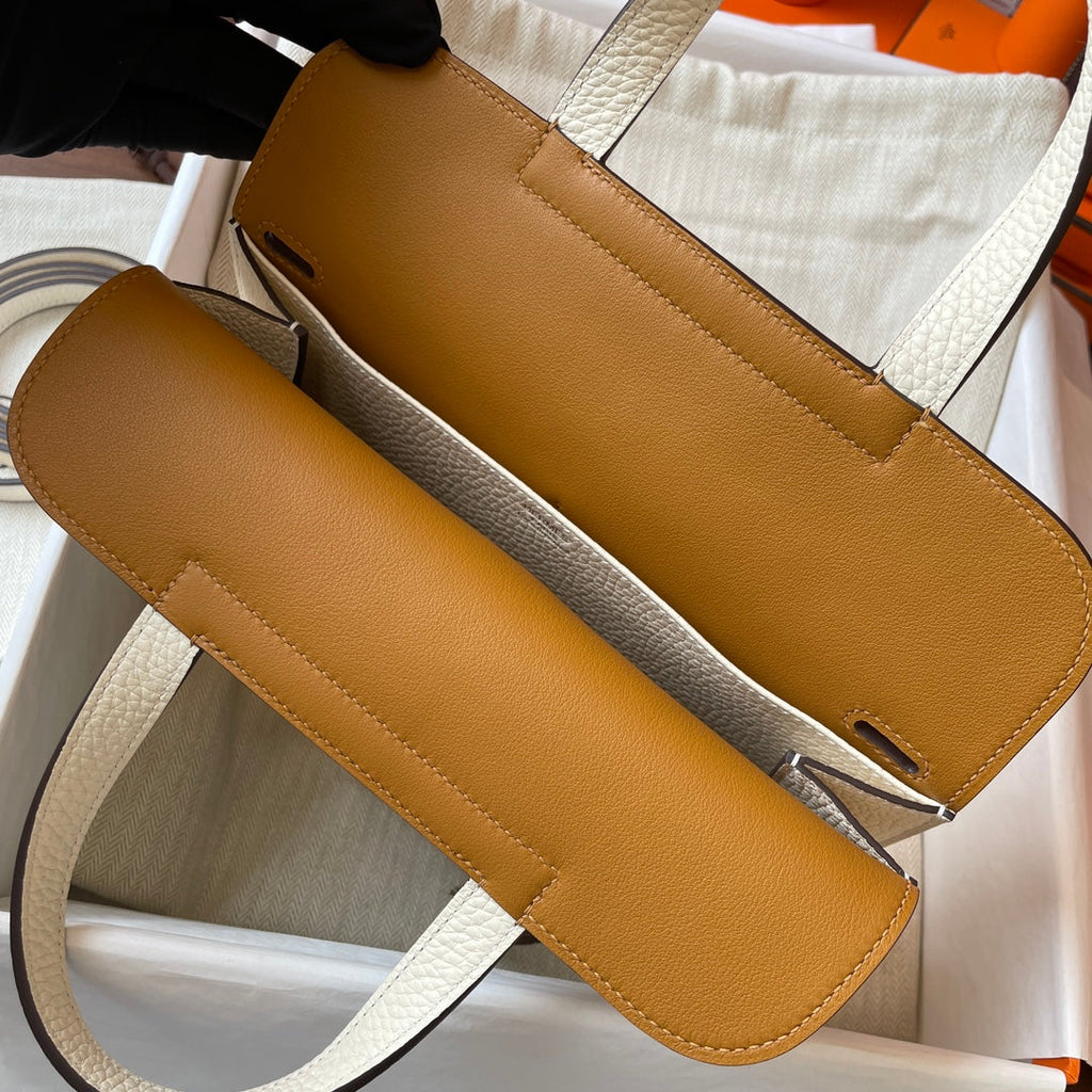 Hermes Halzan 25 Bag Togo Leather Gold H082187