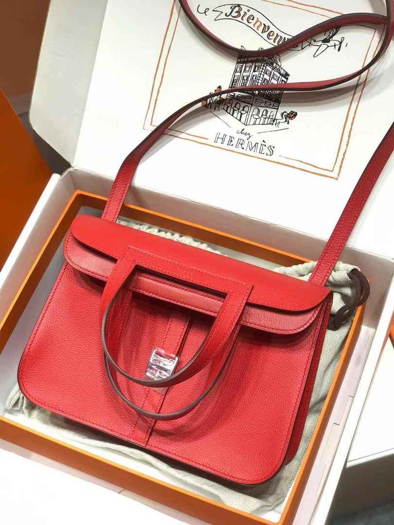Hermes Halzan 25 Bag Togo Leather Gold H082188