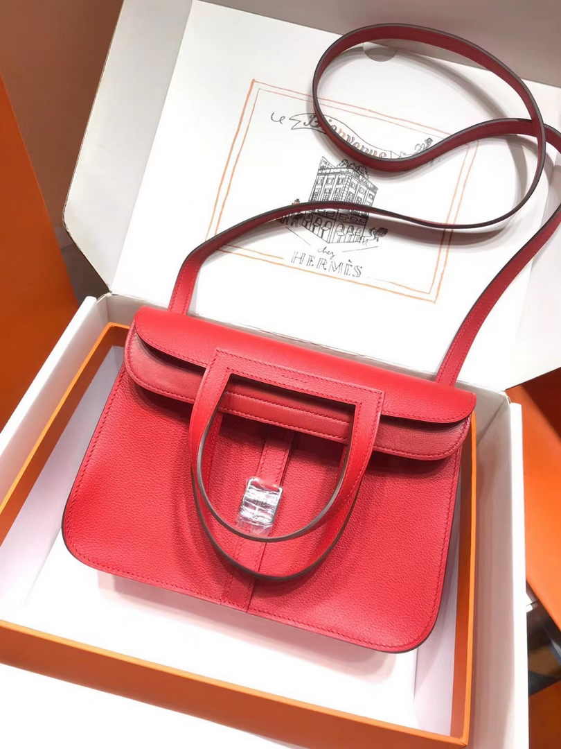 Hermes Halzan 25 Bag Togo Leather Gold H082188