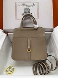 Hermes Halzan 25 Bag Khaki Togo Leather Gold H082170