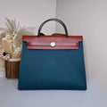 Hermès Herbag Zip 31 hobnailed bag h085131 red blue