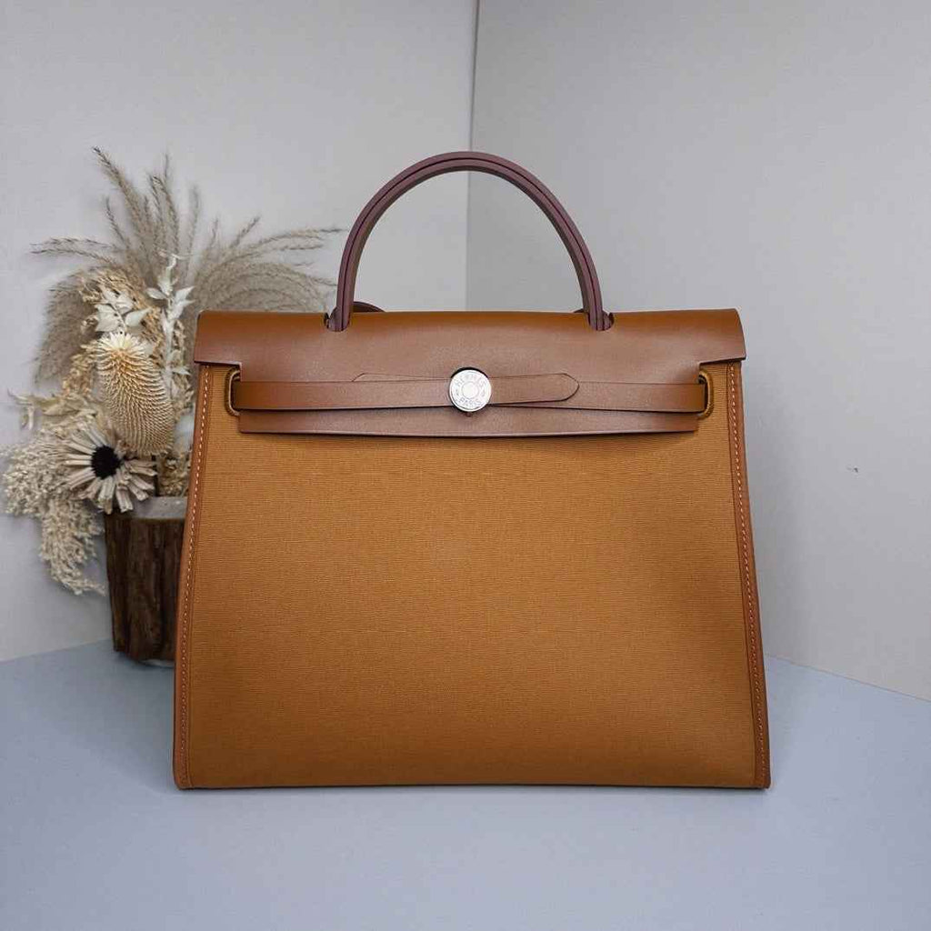 Hermès Herbag Zip 31 hobnailed bag h085131 brown