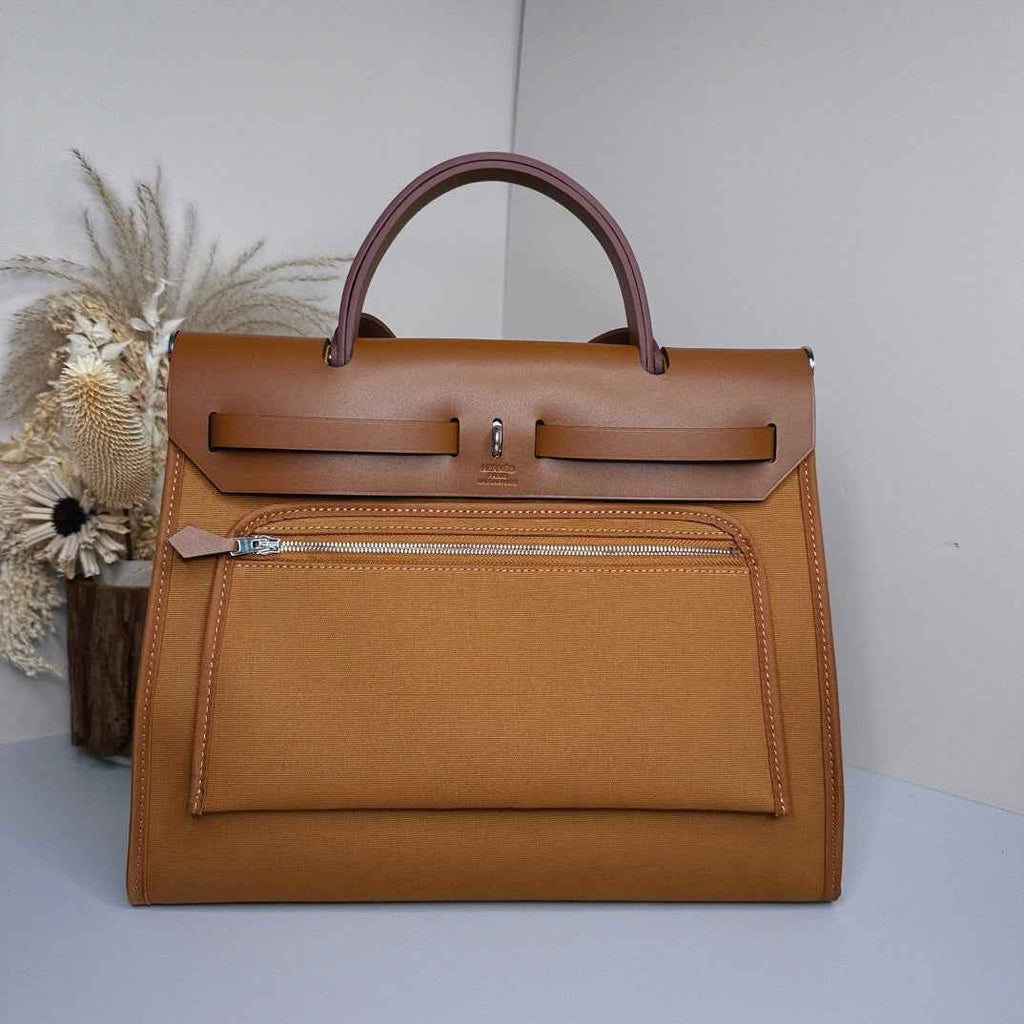 Hermès Herbag Zip 31 hobnailed bag h085131 brown