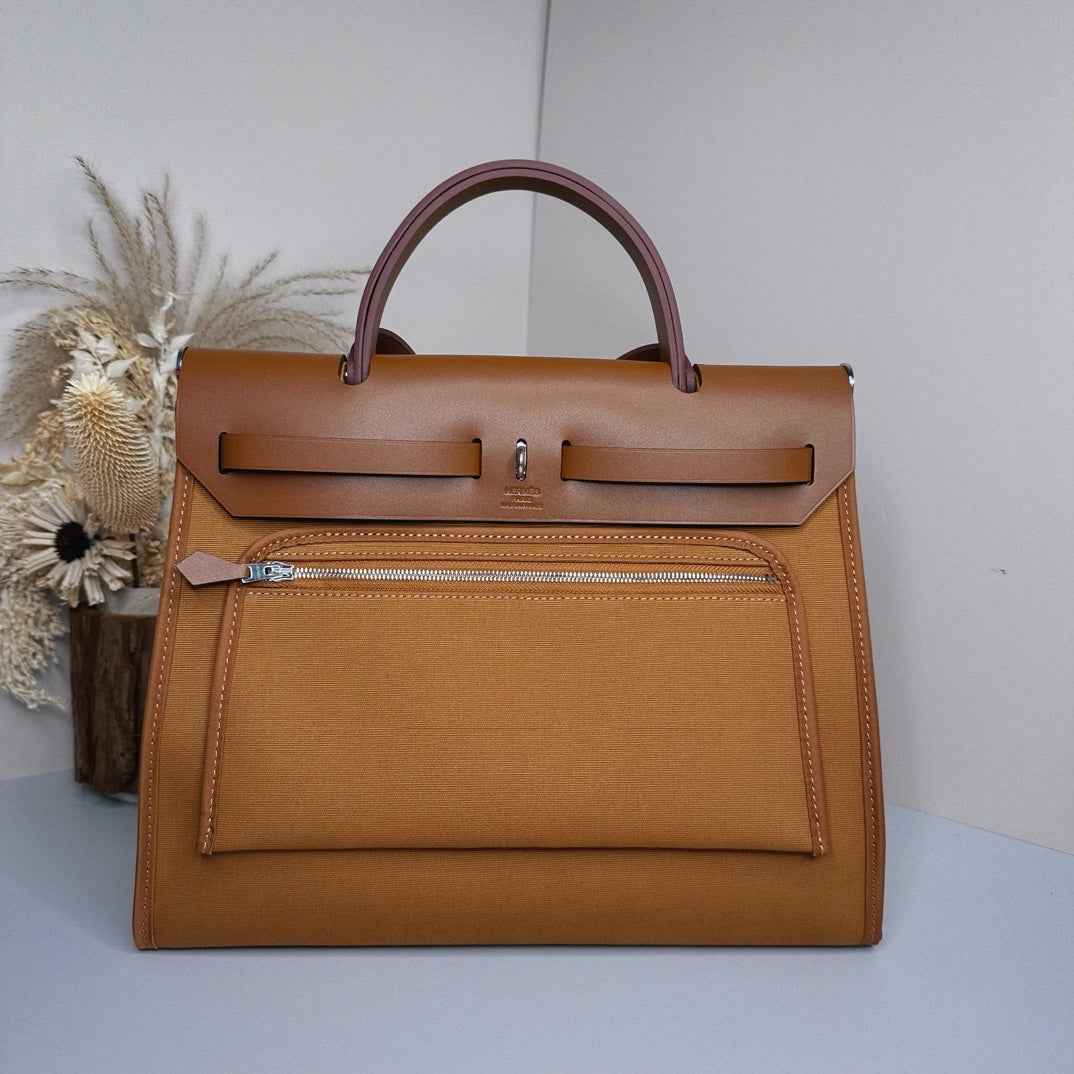 Hermès Herbag Zip 31 hobnailed bag h085131 brown