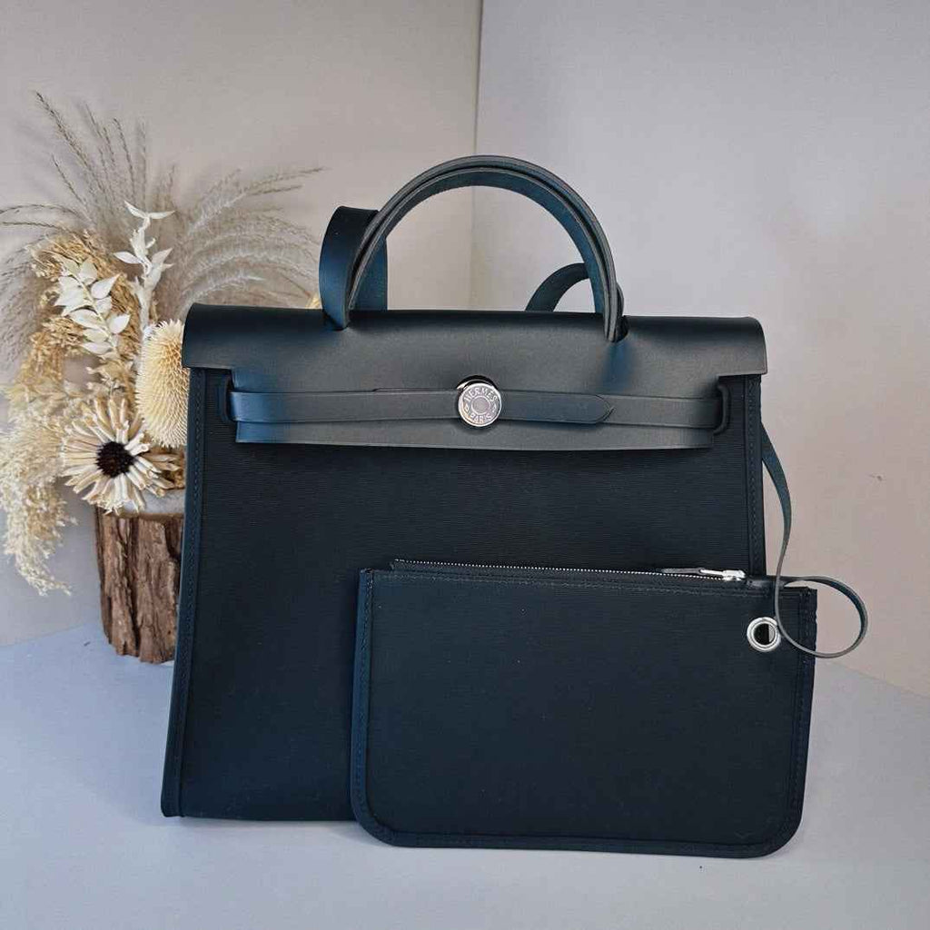 Hermès Herbag Zip 31 hobnailed bag h085131 black