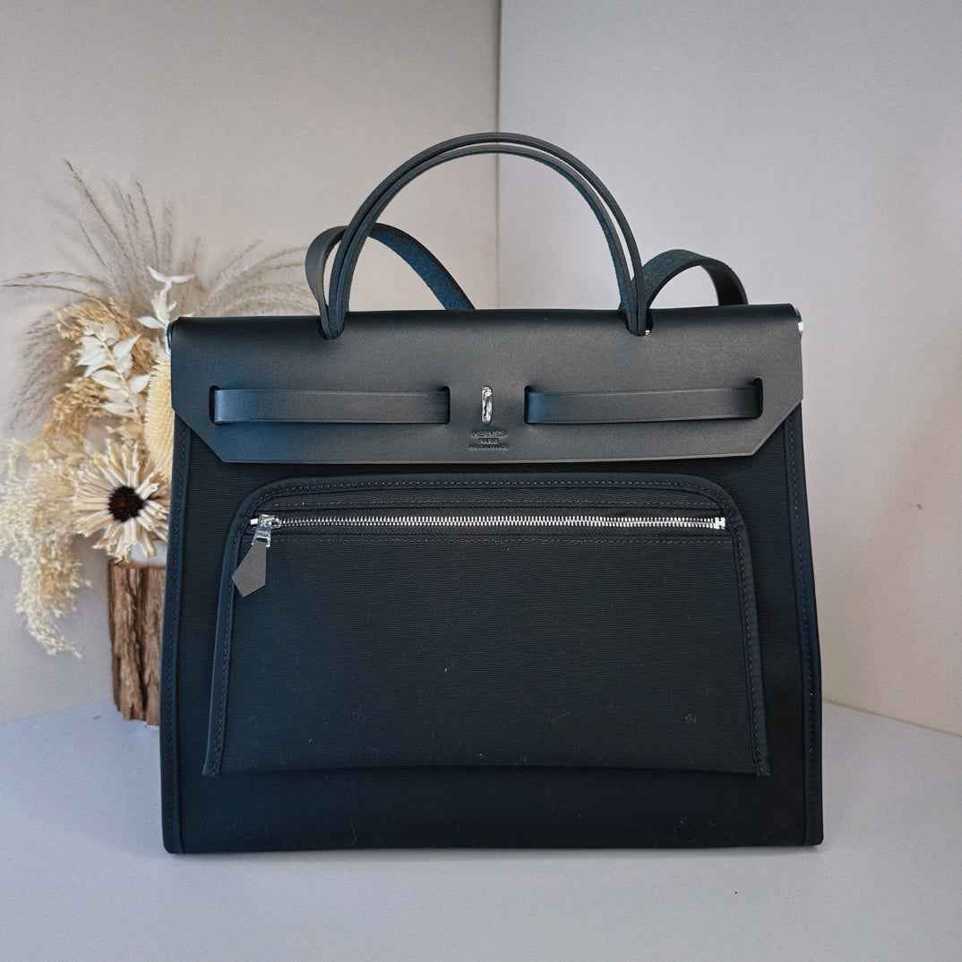 Hermès Herbag Zip 31 hobnailed bag h085131 black