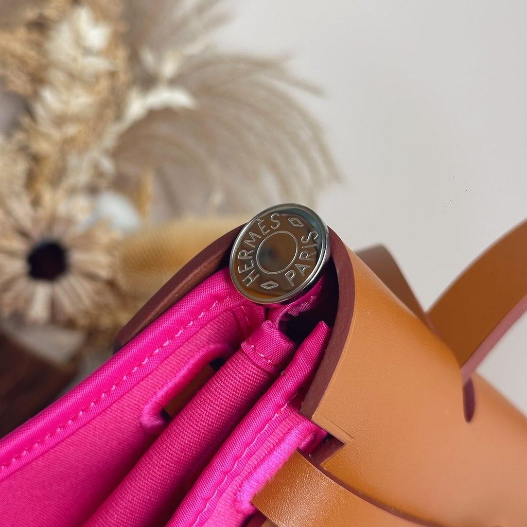 Hermès Herbag Zip 31 hobnailed bag h085131 brown plum